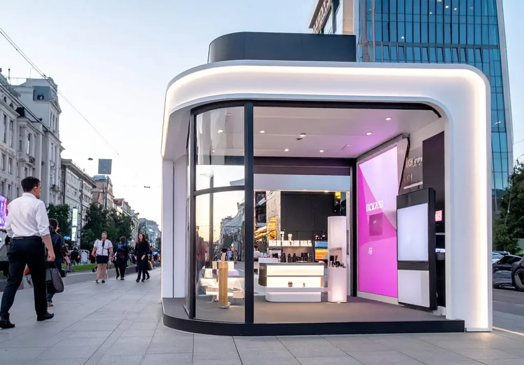 Temporary retail pop-ups designed for maximum brand impact